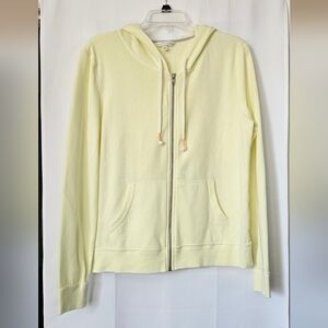 Victorias Secret Yellow Palm Tree Zip Up Hoodie Size Medium‎